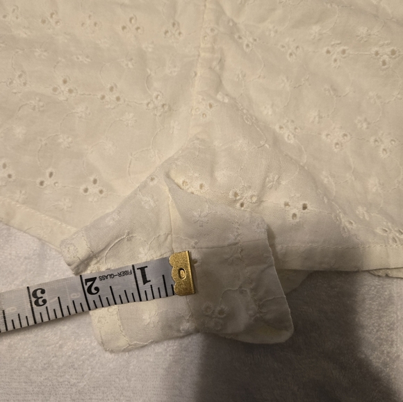 NWT Urban Outfiters  90s Romper White Eyelet Button-Down Size L - Picture 7 of 15